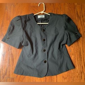 Suitsme Black Short Sleeve Blazer Size 12